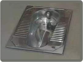 Stainless steel squatting pan